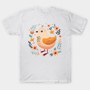 Scandinavian Folk Art Bird T-Shirt